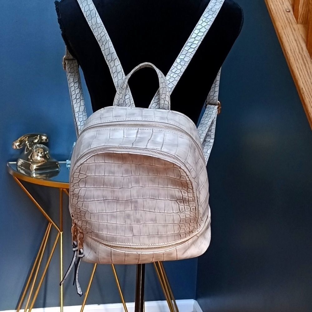 Snakeskin print backpack